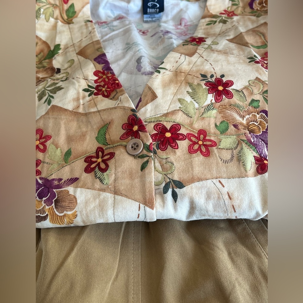 Long sleeve Floral Scrub Set.